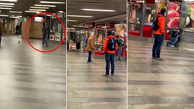 „Chceš přes držku?“ Muž v pražském metru usměrňoval hajlujícího mladíka